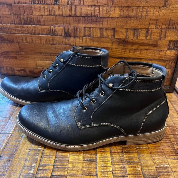 Rye By Hawker Rye Black Leather Chukka Boots - Picture 2 of 7